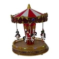 thumbnail image 3 of Northlight LED Lighted and Animated Horses Christmas Carousel Village Display - 11", 3 of 6