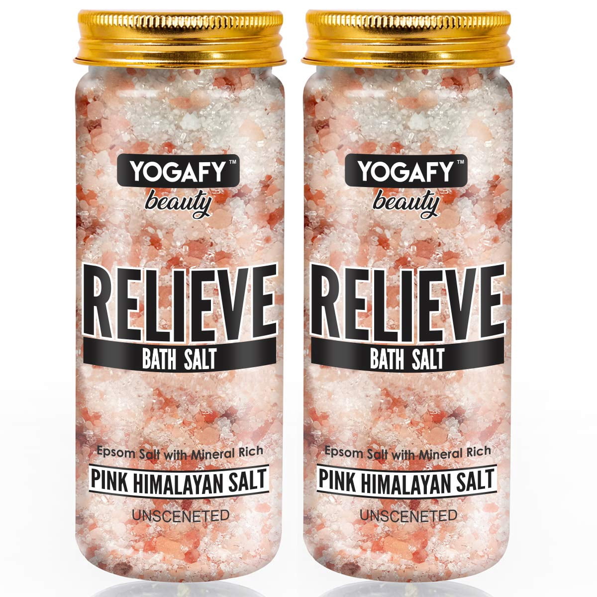 YOGAFY - Relieve Bath Salt- Pure Epsom Salt With Pink Himalayan Salt ...
