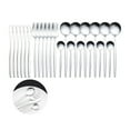thumbnail image 4 of PENGXIANG 24 Pcs Cutlery Set Rust-proof Tableware Set Accessory Lightweight Stainless Steel Tableware Set Easy-washing Flatware Kit for Hotel Home, 4 of 9