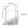 thumbnail image 3 of VEVOR Brand 1-3 Steps Handrail Rackable to a range of 0°to 45°Matte White Stair Rail Wrought Iron Handrail with Installation Kit Hand Rails for Outdoor Steps, 3 of 10