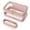 Pink, variant on Travel Clear Makeup Bag with Makeup Brush Bag, Leather Makeup Case Toiletry Bag, Portable Cosmetic Bag Case, Transparent Waterproof Cosmetic Organizer Storage Bag for Women, Off-White
