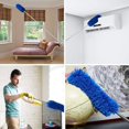 thumbnail image 4 of Cobweb Duster with Extension Pole, Washable Cleaning Duster Kit with 2 Duster Heads, Cobweb Duster, Corner Brush,  Telescoping Pole for Ceiling Fan (Blue), 4 of 6