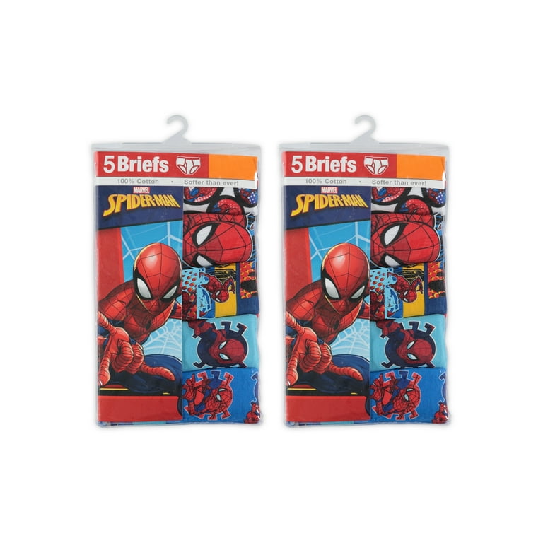 Spider-Man Boys Underwear, 10 Pack Briefs Sizes 4 - 8