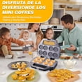 thumbnail image 3 of NOVAKA Mini Gofrera de 8 Orificios con Doble cara Antiadherente, Mini M&aacute;quina para Waffles, Compacta y F&aacute;cil de Usar, 850W de Potencia, para Hacer Waffles, Almuerzo o Aperitivos, 3 of 7
