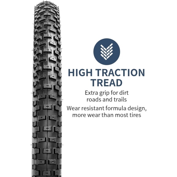 YUNSCM 24" Mountain Bike Tires 24x2.30/56-507 and 24" Heavy Duty Bike Tubes Schrader Valve Compatible with 24x2.25 24x2.30 Bike Tires and Tubes (Y-900)