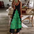 thumbnail image 4 of Robe Sans Manches Imprimé Sapin de Noël Robe d'Été Vêtements pour Femmes Été 2024 Nouveauté Robe de Fée Robes de Soirée Femme, 4 of 5