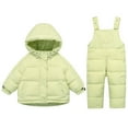 thumbnail image 4 of Up to 35% off Ndbuld Kid's Baby One Piece Snowsuits Boys Girls Fashion Solid Color Down Jackets Keep Thickening Warm Outdoor Coat Jumpsuit Glove Set, 4 of 6