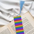 thumbnail image 6 of Kdxio Colorful Glitter Rainbow Print Metal Tassel Bookmarks,Perfect Gift for Art Lovers and Bookworms Metal Bookmarks for Women, 6 of 8