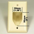 thumbnail image 3 of SF Cable 1-Gang Recessed Low Voltage Cable Plate - Ivory, 3 of 4