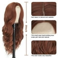 thumbnail image 2 of Long Wavy Wigs 26in, Jademall Auburn Wig for Women Synthetic Curly Hair Wigs Middle Part Heat Resistant Fibre for Daily Party Dance - Auburn Color, 2 of 9