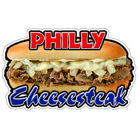 PHILLY CHEESE STEAK Concession Decal restaurant sign cart trailer stand (Best Philly Cheesesteak In Philly)