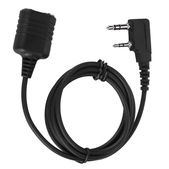 Walkie Talkie con cabeza K de 2 pines, micrófono, extensión de auriculares, Cable de micrófono de mano para Kenwood Baofeng