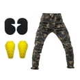 thumbnail image 2 of Pantalones vaqueros de motociclista para hombre, color negro, con forro protector, talla L L, 2 of 8