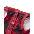thumbnail image 4 of Conjunto de pijamas navideños familiares a juego: camisetas con estampado de astas y pantalones a cuadros. Pijamas de vacaciones para dormir., 4 of 9