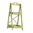 thumbnail image 4 of S SERENABLE 2-tier Folding Storage Shelves Camping Rack for Laundry Room Bathroom Office Green, 4 of 9