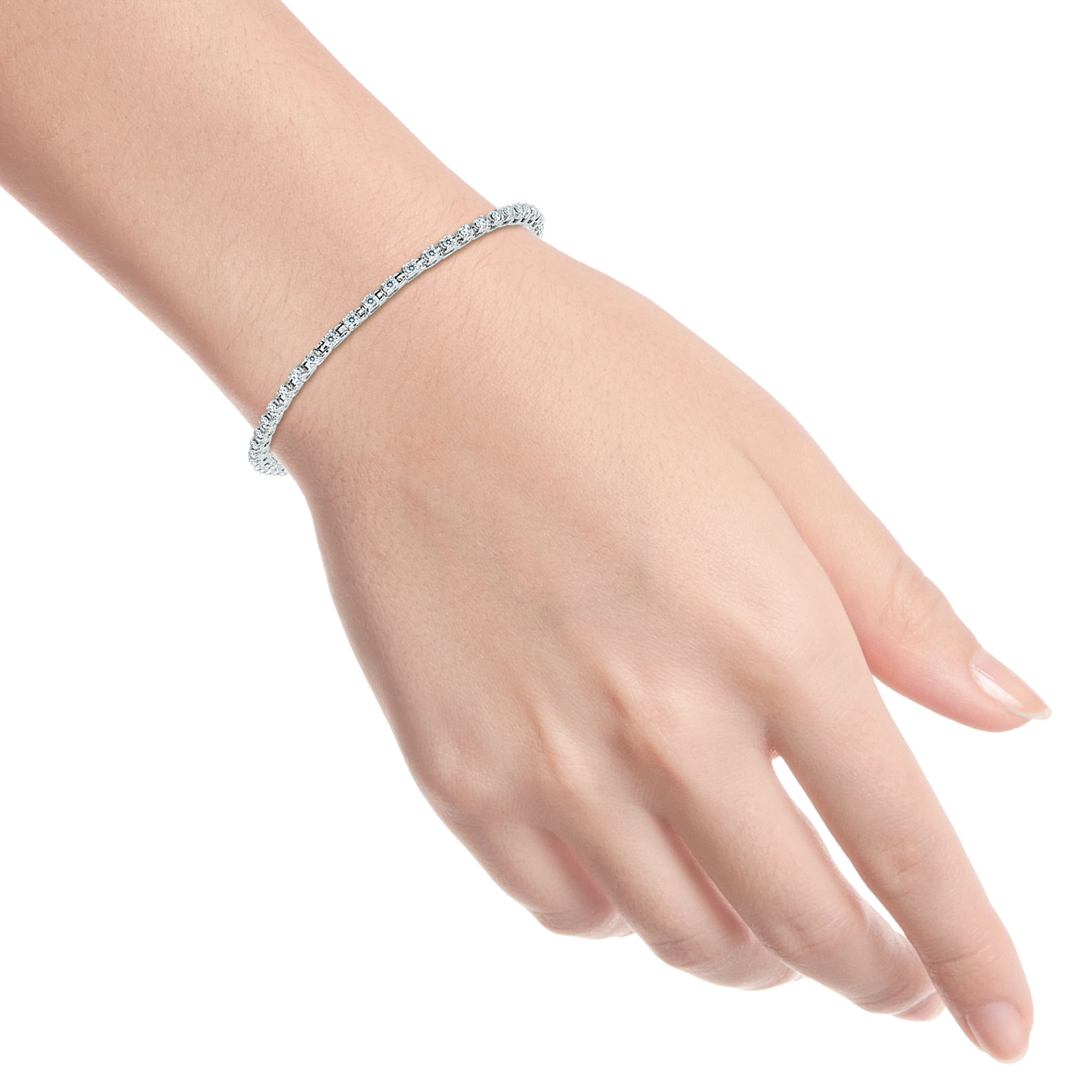1 Carat TW Diamond Tennis Bracelet in 14K White Gold (J-K Color, I2-I3 Clarity)