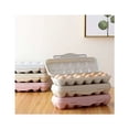 thumbnail image 2 of Caja de almacenamiento de 12 huevos de celosía, soporte de plástico para huevos, cajas de huevos con tapas, adecuado para refrigerador, exterior (rosa), 2 of 5