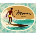 thumbnail image 2 of Retrotravel 14x12 White Modern Wood Framed Museum Art Print Titled - Moana Hotel Luggage Label, 2 of 4