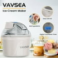 thumbnail image 5 of VAVSEA 1.5 Qt Ice Cream Maker with Scoop, Ice Cream Machine with LCD Digital Display & Timer, Double-Insulated Freezer Bowl, Sobert Maker for Gelato, Frozen Yogurt, Drinks, White, 5 of 9