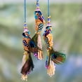 thumbnail image 2 of NOVICA Beaded ornaments, 'Royal Peacock' (set of 3), 2 of 3