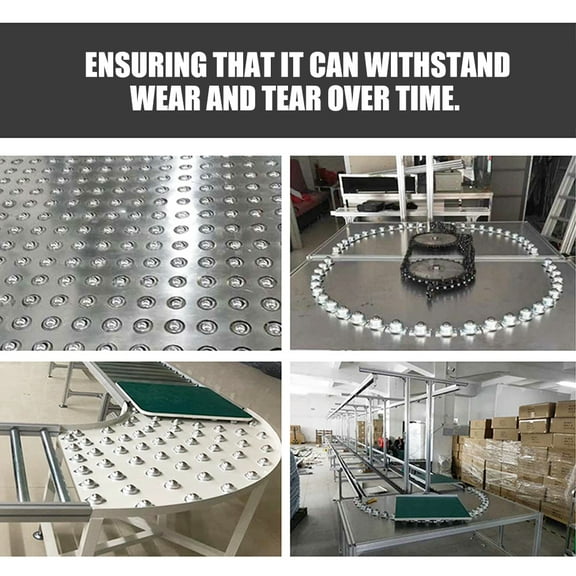 HOMEMAXS  10 Pcs Universal Ball Bearings Roller Appliance Rollers Caster Wheels Furniture Silver