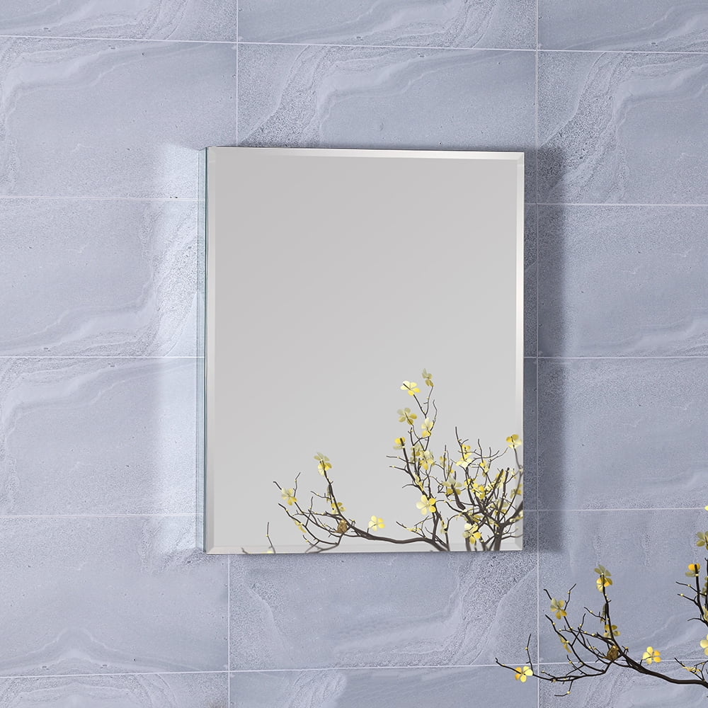 Lowestbest Bathroom Mirror Cabinet, Wall Mounted Aluminum Medicine Cabinet, Adjustable Shelves for Bathroom and Kitchen Lowestbest Bathroom Mirror Cabinet, Wall Mounted Aluminum Medicine Cabinet, Adjustable Shelves for Bathroom and Kitchen