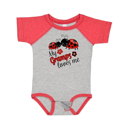 

Inktastic My Gramps Loves Me with Cute Ladybugs Gift Baby Boy or Baby Girl Bodysuit