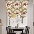 thumbnail image 3 of Camels Palm Trees Balloon Curtains 63 Inch Length for Living Room/Bedroom, Desert Date Coconut Trees Leaves Cords Beige Rod Pocket Privacy Door Curtains Decorative Tie Up Shade for Window 52"x63", 3 of 8