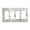 4-Gang Screwless, variant on Clear Diamonds Switch Cover Decorative Wall Plate / 4-Gang 4-Toggle / Standard Size 4.5x8 in