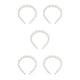 thumbnail image 2 of Minnieouse Exquisita perla Diadema Ajustable Resistente al desgaste Universal Chic Accesorios para el peinado del cabello Regalos para el día de San 22 mm, 3 perlas grandes 5piezas Minnieouse CBP232404, 2 of 6