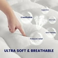 thumbnail image 3 of Sleep Zone Mattress Topper Twin XL Size, Extra Thick Fitted Mattress Pad for Back Pain, Plush and Support Mattress Cover, Deep Pockets Mattress Protector, Hotel Quality (White, Twin XL), 3 of 7