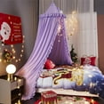thumbnail image 5 of Bed Canopy for Girls,Princess Round Dome Dreamy Mosquito Net Bedding Girls Room Castle Play Tent Hanging House Decor Reading Nook Canopies (Purple), 5 of 7