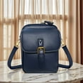 thumbnail image 6 of Leather Small Crossbody Phone Bag Women Men Versatile Shoulder Purse Fashion Bag (Dark Blue), 6 of 10