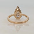 thumbnail image 4 of solitaire jewels 3CT Half Bezel Set Pear Moissanite Solitaire Engagement Ring For Women, 14K Rose Gold, 4 of 5