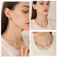 thumbnail image 4 of Lancharmed 14K Gold Plated Necklace for Men Glossy Heart Necklace Birthday Gift, 4 of 8