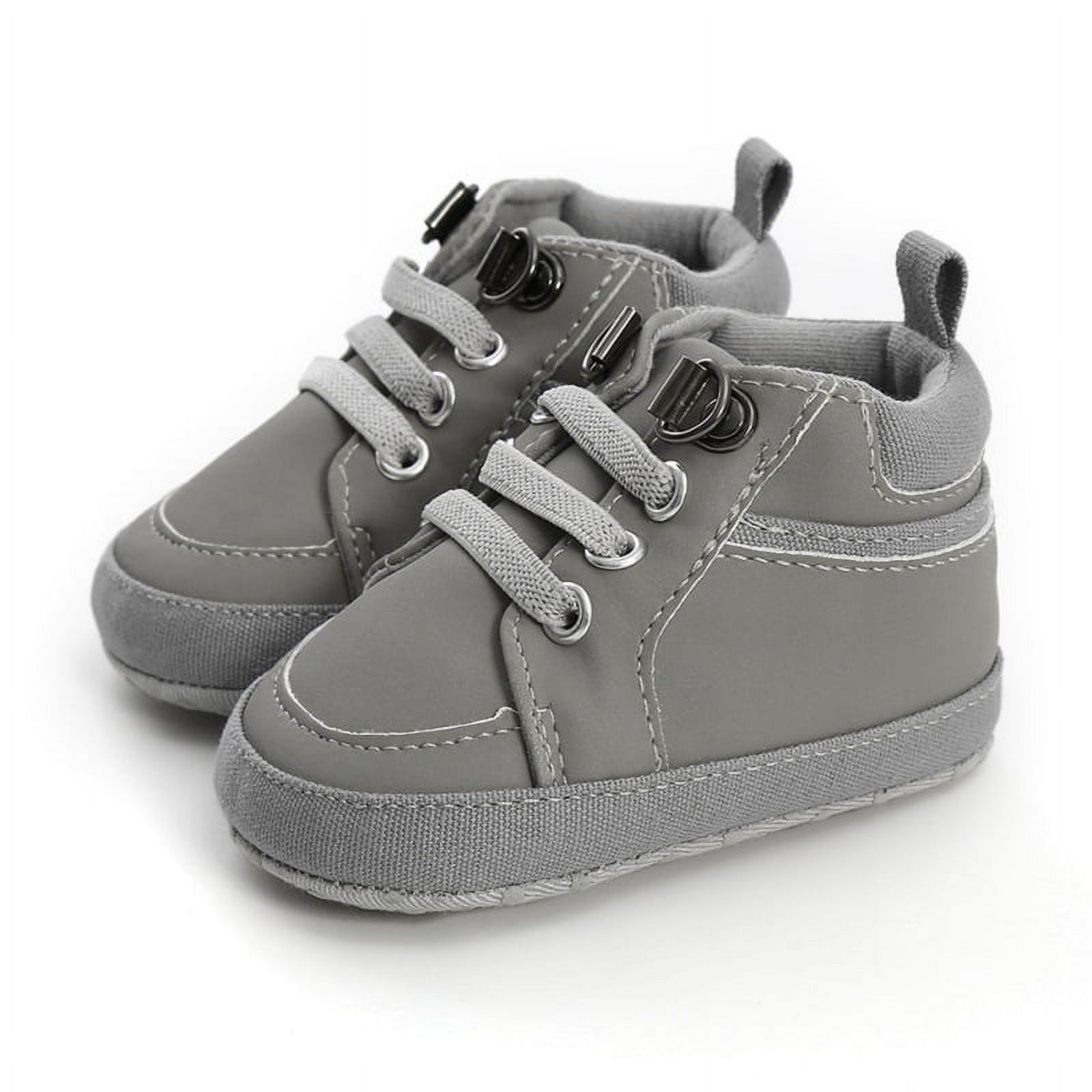 Baby Girls Boys Walking Shoes Toddler Infant First Walker Soft Sole High-Top Ankle Sneakers Newborn Crib Shoe - image 2 of 7