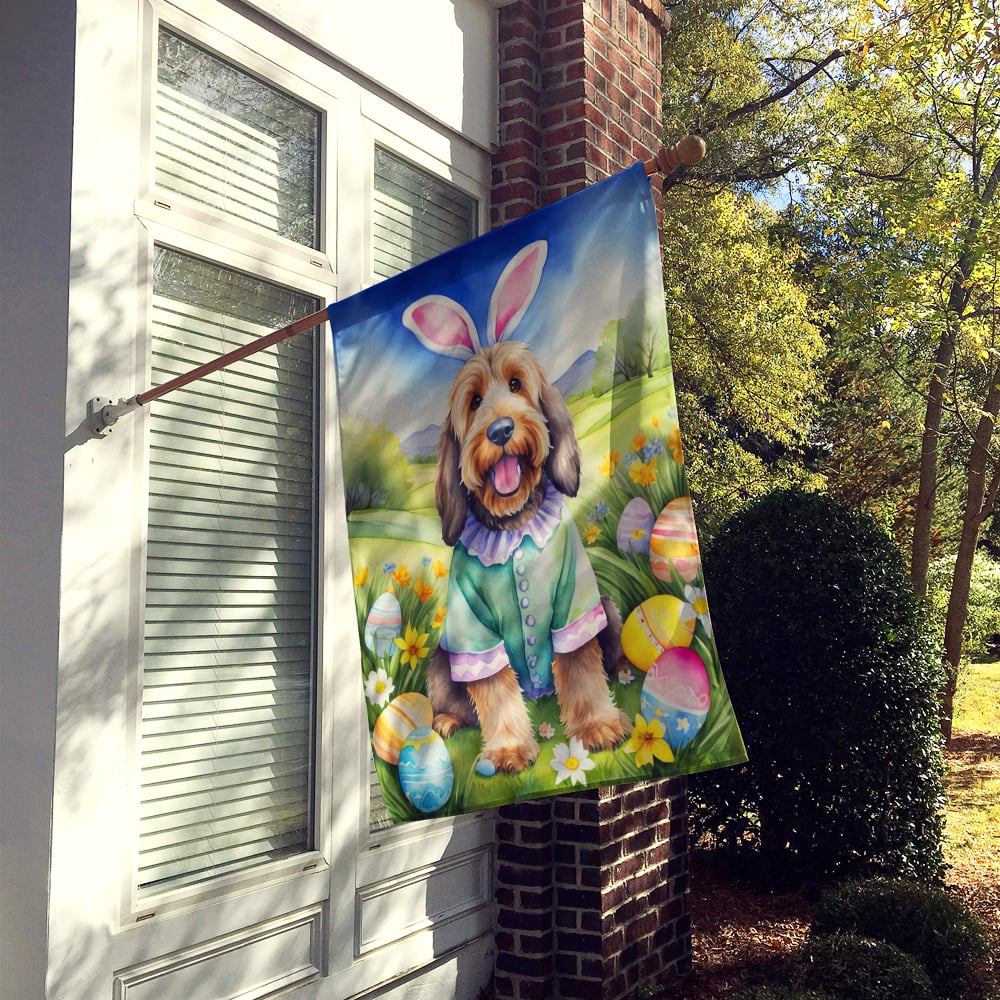 Otterhound Easter Egg Hunt House Flag 28 in x 40 in