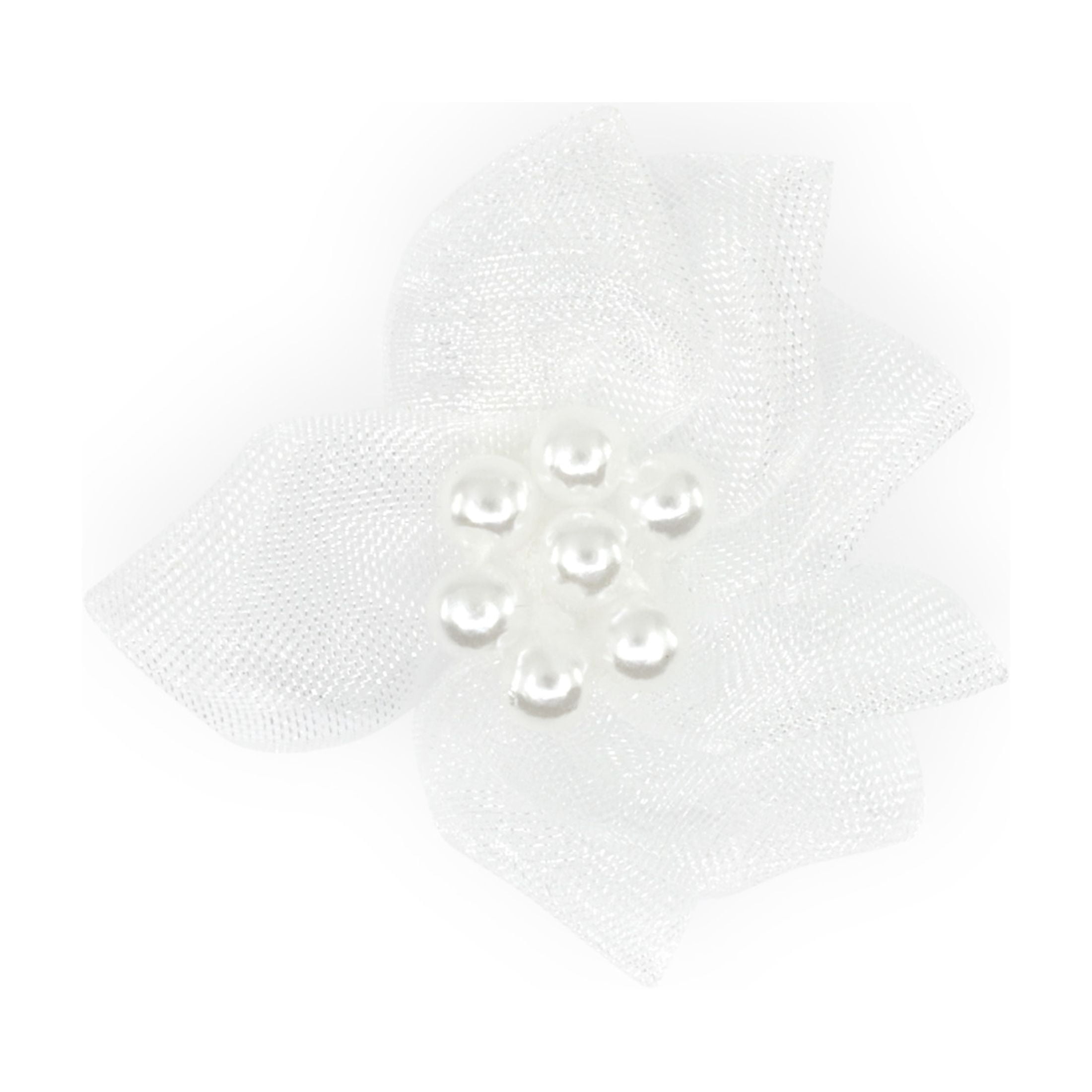 Hello Hobby Accessory Rose Flowers Sheer, White, 4 piece