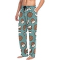 thumbnail image 5 of FREEAMG Cartoon Coconut Pajama Pants for Men, Men's Separate Bottoms, Comfortable Lounge Pants for Men（709）, 5 of 7
