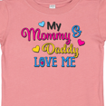thumbnail image 4 of Inktastic My Mommy and Daddy Love Me with Hearts Boys or Girls Baby T-Shirt, 4 of 5