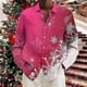 thumbnail image 5 of Camisa hawaiana de manga larga de moda para hombre, para socializar en la playa, forro 2024, camisa de hombre de alta gama, camisa estampada en 3D, nieve navideña, 5 of 5