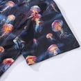 thumbnail image 4 of YIUME Men's Hawaiian Shirt Luminescent Dreams Print Cotton Button-down Short Sleeve Aloha Shirt, 4 of 8