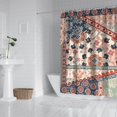 thumbnail image 3 of Waterproof Boho Pieced Patchwork Shower Curtain 72x84 Inch Bohemian Style Polyester Unique Shower Curtain for Bathroom Hotel Home Decor with 12 Plastic Hooks, 3 of 5