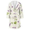 thumbnail image 4 of siminsem Plant Print Women’s Sleeping Robe Floral Kimono Lightweight Sleepwear Loungewear Long Dressing Gown Soft Breathable Bathrobe Casual Housecoat Spring Summer Nightgown, Colorful,XXL, 4 of 5