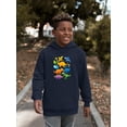 thumbnail image 2 of Kiddie Colorful Dinos Art Hoodie Juniors -Image by Shutterstock,  Small, 2 of 4