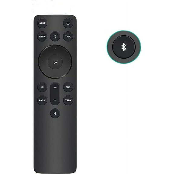 New Bluetooth Replacement Remote fit for Vizio 2.1 5.1 Home Theater Sound Bar, Vizio M, V, P-Series Home Audio Sound System, Vizio Channel Soundbar System with Subwoofer