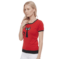 thumbnail image 5 of YEMAK Women's Short Sleeve Crewneck Cat Print Casual T-Shirt Sweater MK32004CAT-RED/BLACK-S, 5 of 6