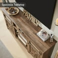 Farmhouse TV Stand for 75 Inch TV, Entertainment Center with Storage