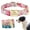 Pink, variant on Didog Fabric Fancy Floral Dog Cat Collar Metal Gold Buckle D Ring Collar for Small Large Dogs