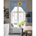 thumbnail image 4 of Haze Blue Sunshine Sunflower Swag Valances for Windows, Small Curtains Drapes, Pastoral Bees Farmhouse Floral Kitchen Window Curtains Over Sink Window Treatment Valance for Bedroom/Bathroom 56"x36", 4 of 5